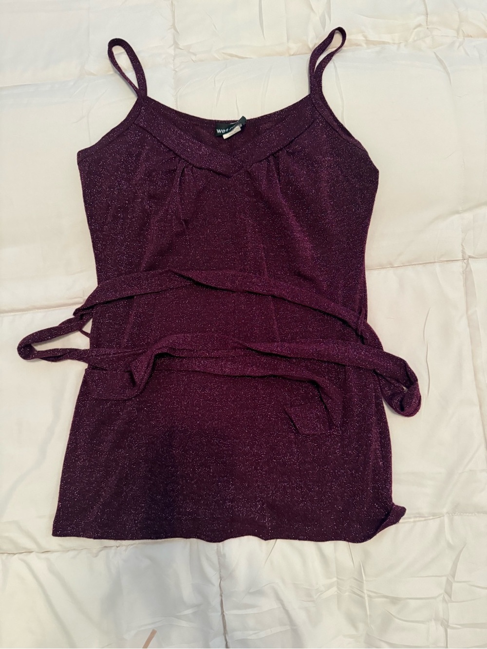 Wet Seal Sparkle Plum Strappy Camisole